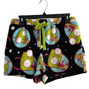 NICKELODEON Invader Zim Sleep Shorts NWT Fleece Pull-on Pockets Size M
